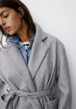 Texture With Belt - Manteau Classique|PULL&BEAR Best Sale