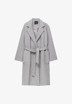 Texture With Belt - Manteau Classique|PULL&BEAR Best Sale