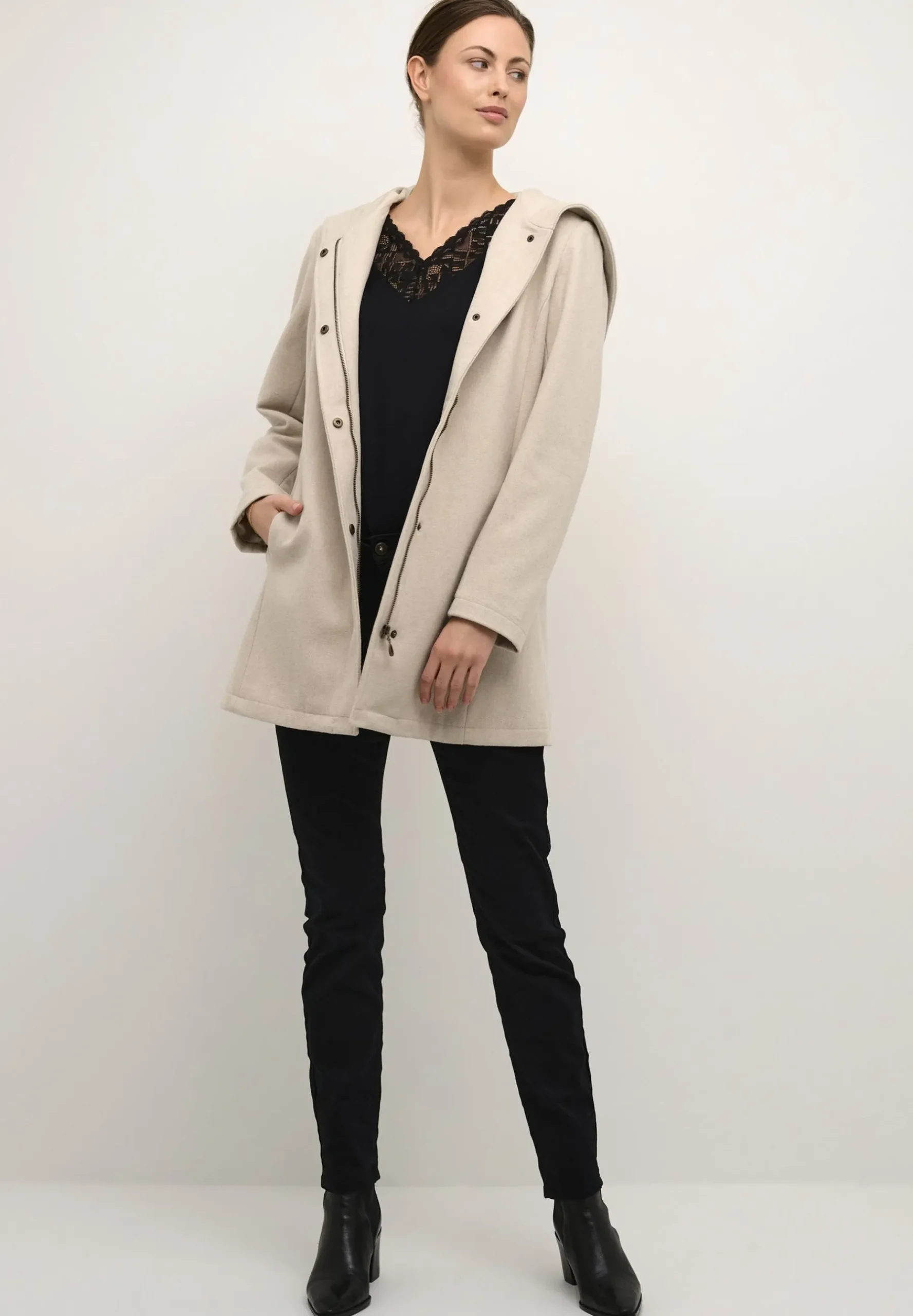Ysta - Manteau Court|Cream Discount